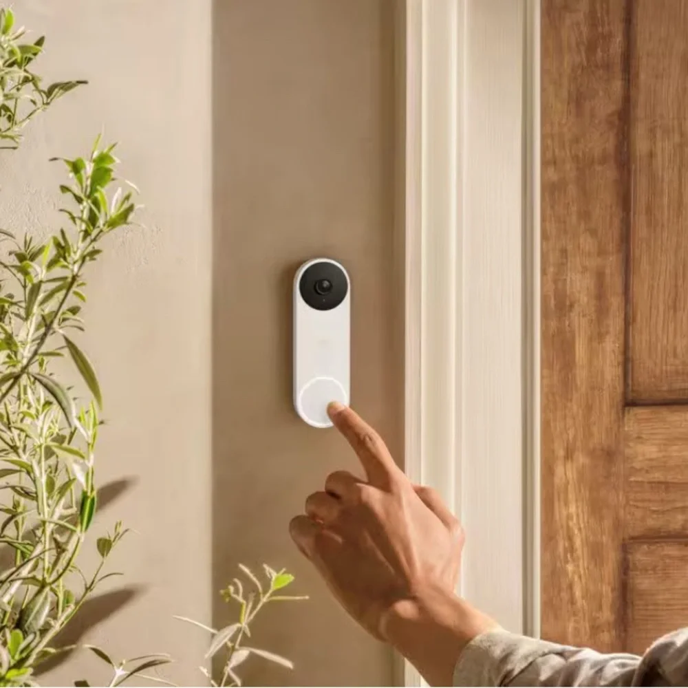 NEW | GOOGLE Nest Doorbell (Wired, 2nd Gen) - Video Security Camera - Snow